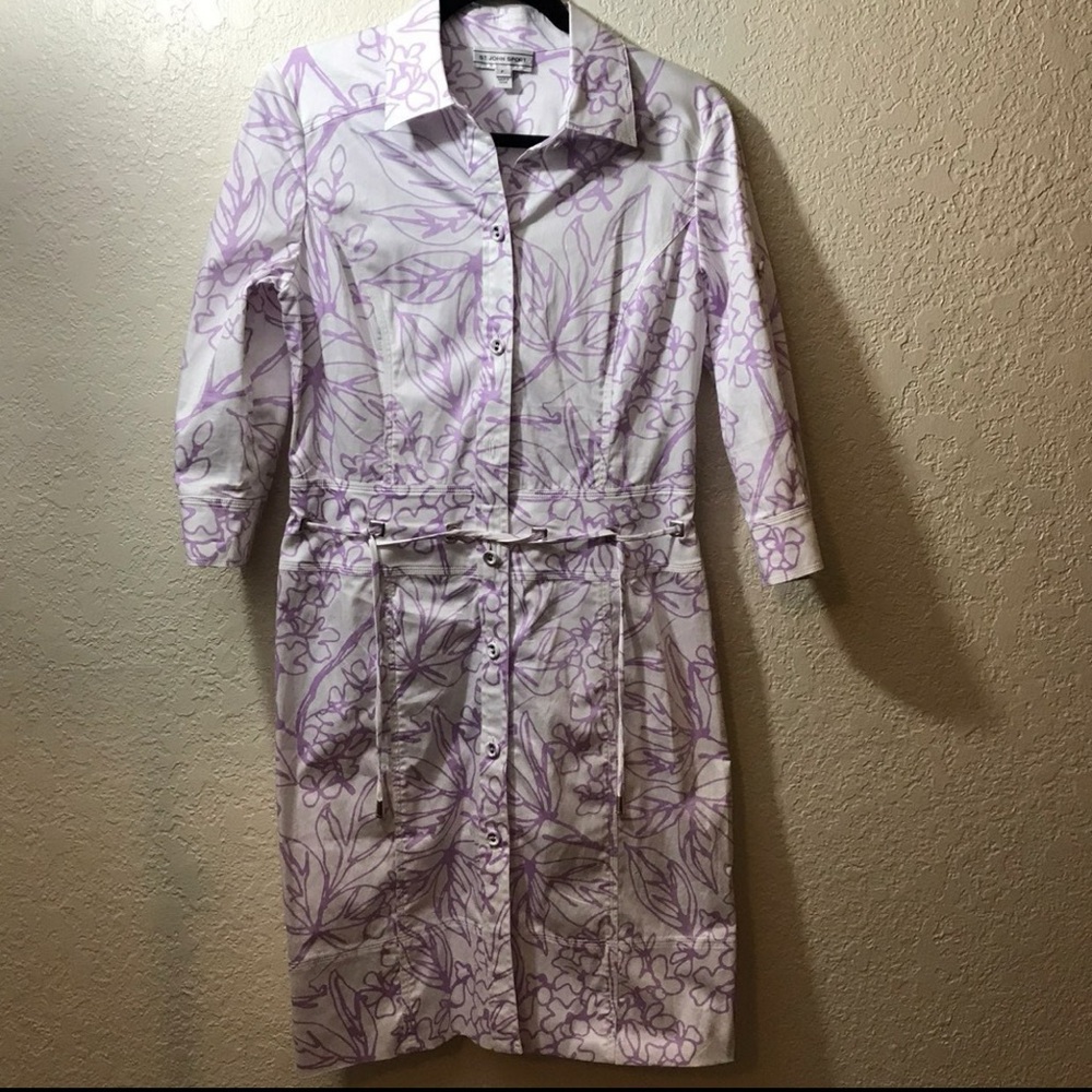 St. John button down dress SZ PS